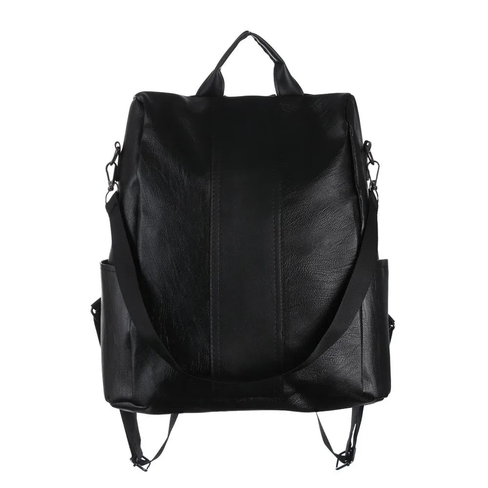 Mochila de Couro Antifurto Feminina