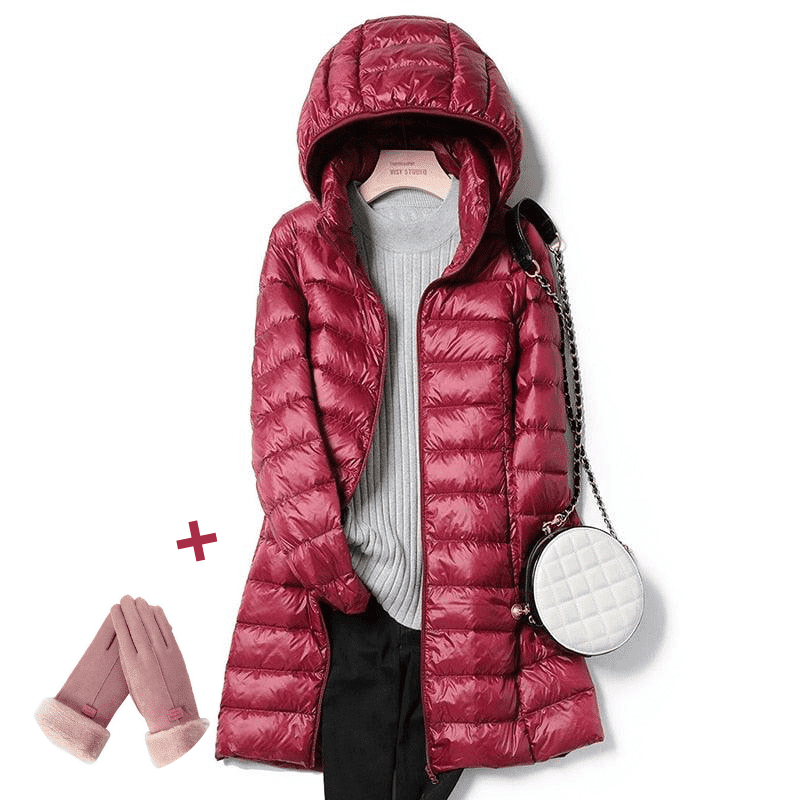 Jaqueta Longa Forrada Feminina - Pluma de Ganso