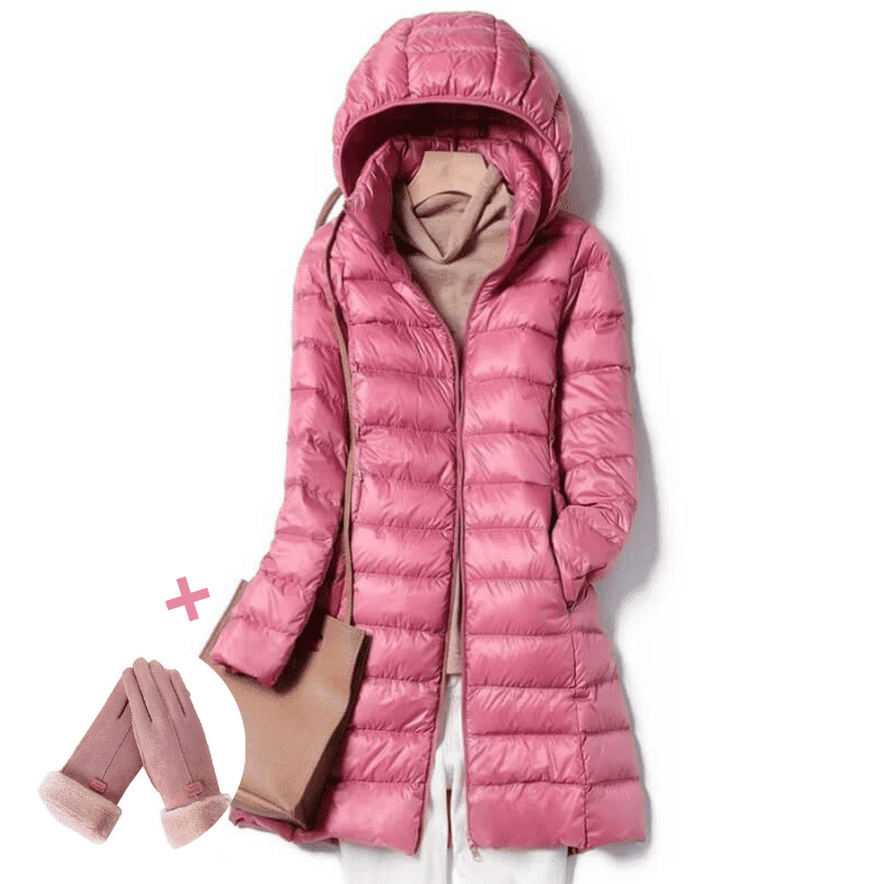 Jaqueta Longa Forrada Feminina - Pluma de Ganso
