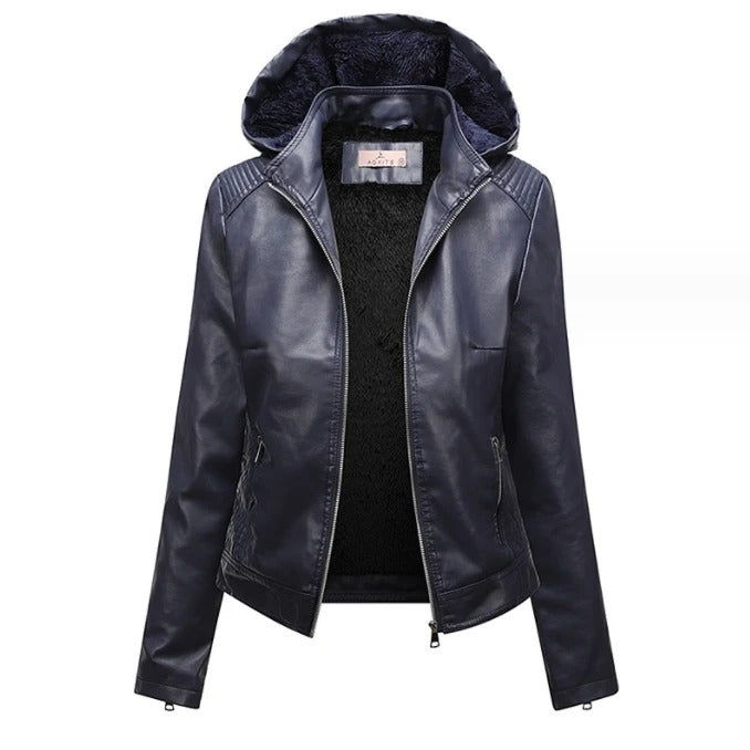 Jaqueta De Couro Forrada Feminina