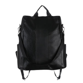 Mochila de Couro Antifurto Feminina