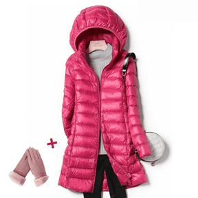 Jaqueta Longa Forrada Feminina - Pluma de Ganso