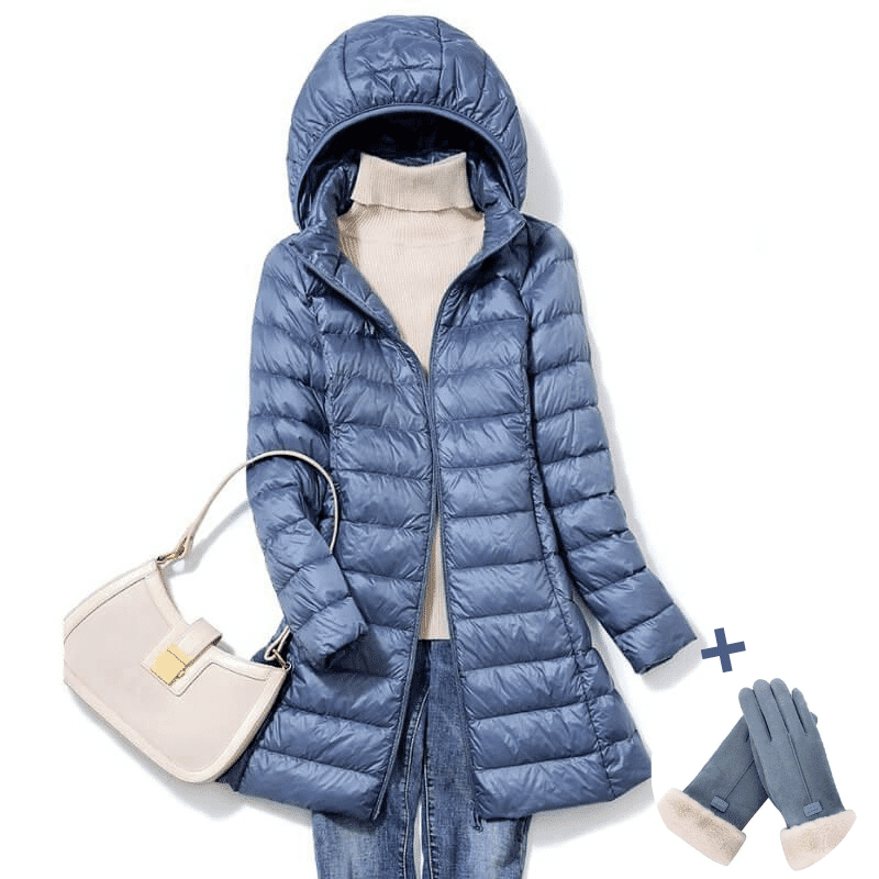Jaqueta Longa Forrada Feminina - Pluma de Ganso