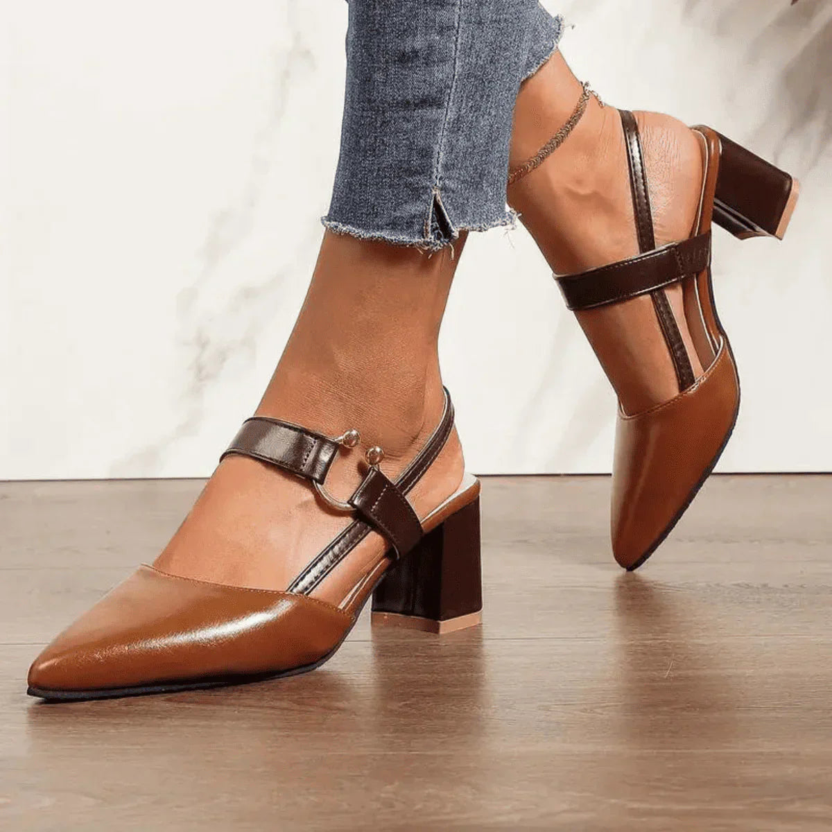 Sapato Scarpin Feminino Salto Bloco