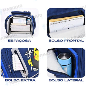 Mochila Pokemon Escolar Costas