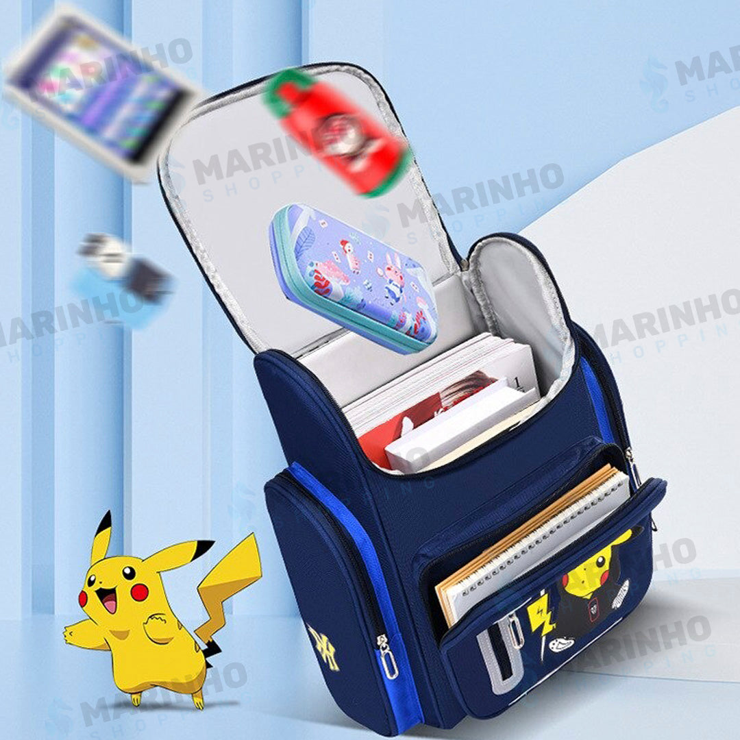 Mochila Pokemon Escolar Costas