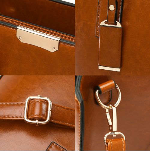 Conjunto Feminino em Couro Bolsa + 2 Carteira - Premium Bags