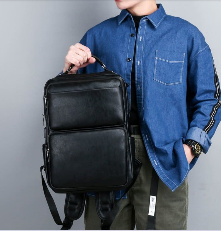 Mochila Masculina em Couro Nobre - Caspian Bag