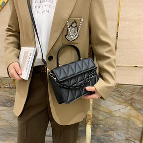 Bolsa de couro preta