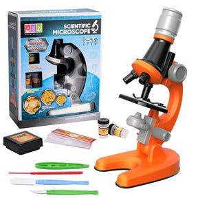 Kit de Microscópio Cintífico Infantil LED 1200x