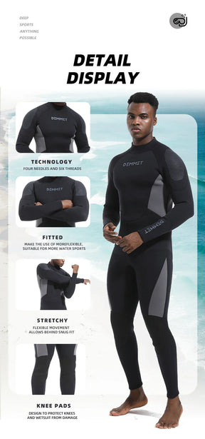 Roupa De Mergulho Masculino e Feminina Wetsuit 1.5MM/3MM