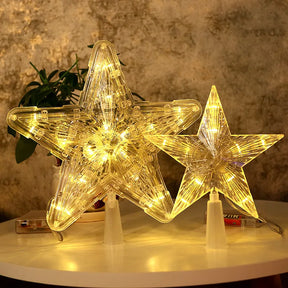 Topo Árvore de Natal Formato Estrela Luz de LED 