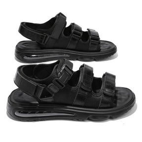 Sandália em Couro Nobre com Amortecedor Traseiro