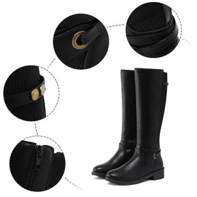 Bota Cano Longo Feminina em Couro - Vivian Fernandez