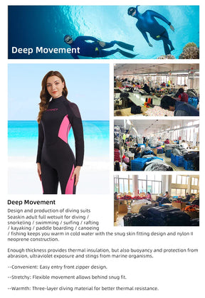 Roupa De Mergulho Masculino e Feminina Wetsuit 1.5MM/3MM