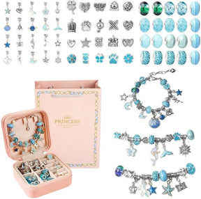 Kit Pulseiras e Berloques Infantil - 66 Peças