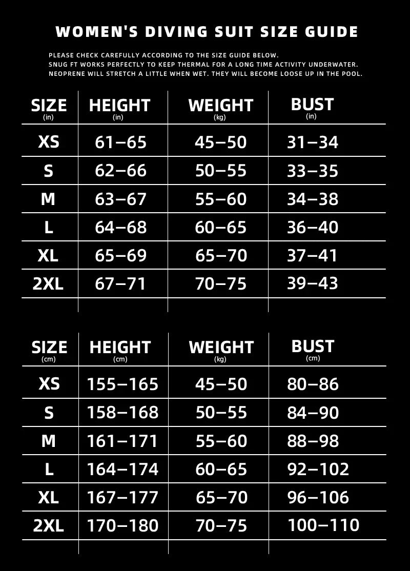 Roupa De Mergulho Masculino e Feminina Wetsuit 1.5MM/3MM