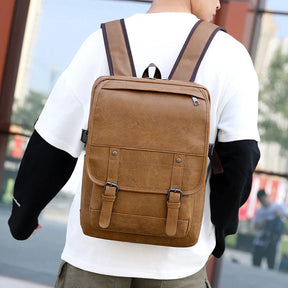 Mochila Couro Masculina Casual