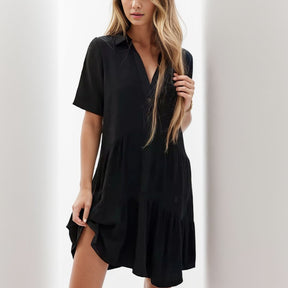 [COMPRE 1 E LEVE 2] Vestido Gola Polo Ischia em Linho de Algodão