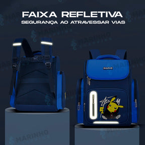 Mochila Pokemon Escolar Costas