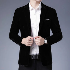 Blazer Masculino Aveludado De Luxo 