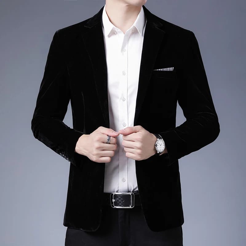 Blazer Masculino Aveludado De Luxo 