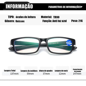 Óculos Inteligente Anti Luz Azul  - Compre 01 Leve 2