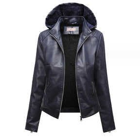 Jaqueta De Couro Forrada Feminina